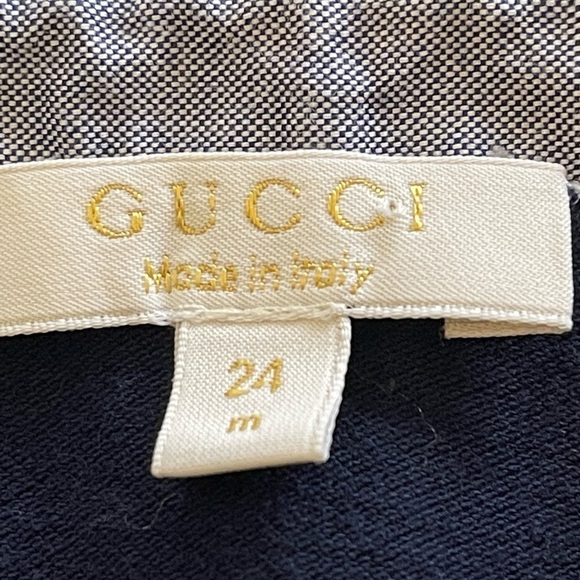 Gucci Kids Blue Long Sleeve Polo Shirt - Picture 4 of 4